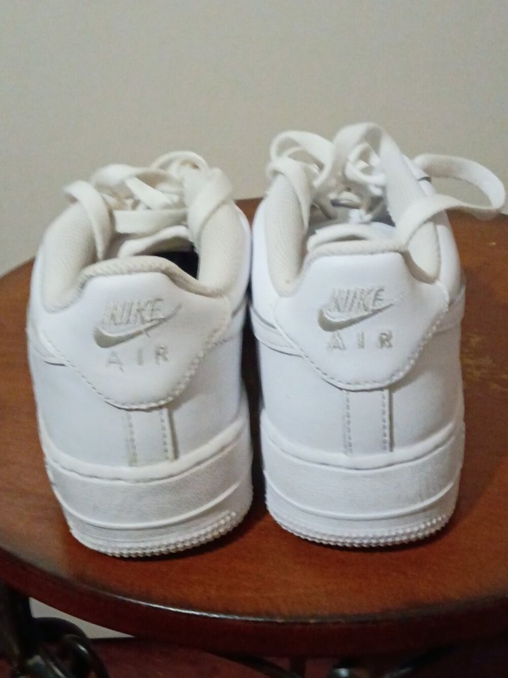 Nike Air Force 1 Low GS Shoes Size 6Y Youth Womens 7.5 Triple White Leather - Picture 10 of 13